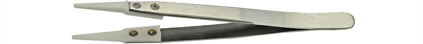 Value-Tec 2A.ZTA Pinzette mit Keramikspitzen, flache, runde Spitzen, 128 mm